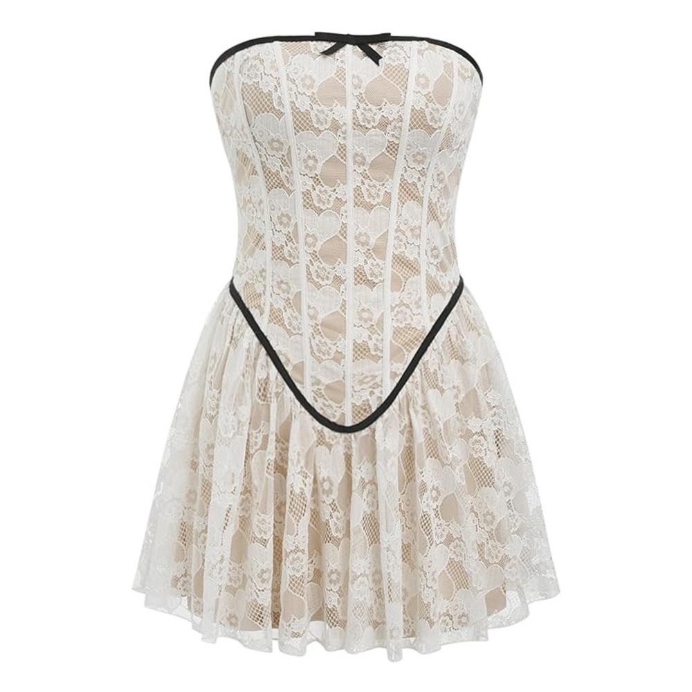 Cider Strapless Lace Dress NWT